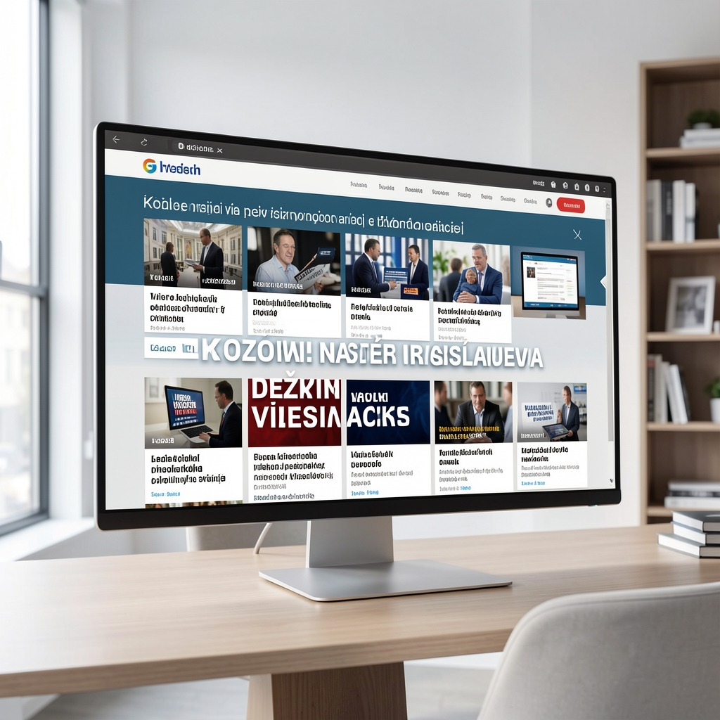 Kaotičan prikaz društvenih mreža s lažnim naslovima vijesti, grafičko prikazivanje dezinformacijskih kampanja na ekranu pametnog telefona