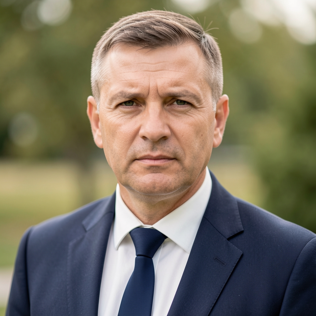 Tomislav Babić, urednik za poslovne teme medija, muškarac u četrdesetima s kratkom kosom i ozbiljnim izrazom lica, formalni profesionalni portret