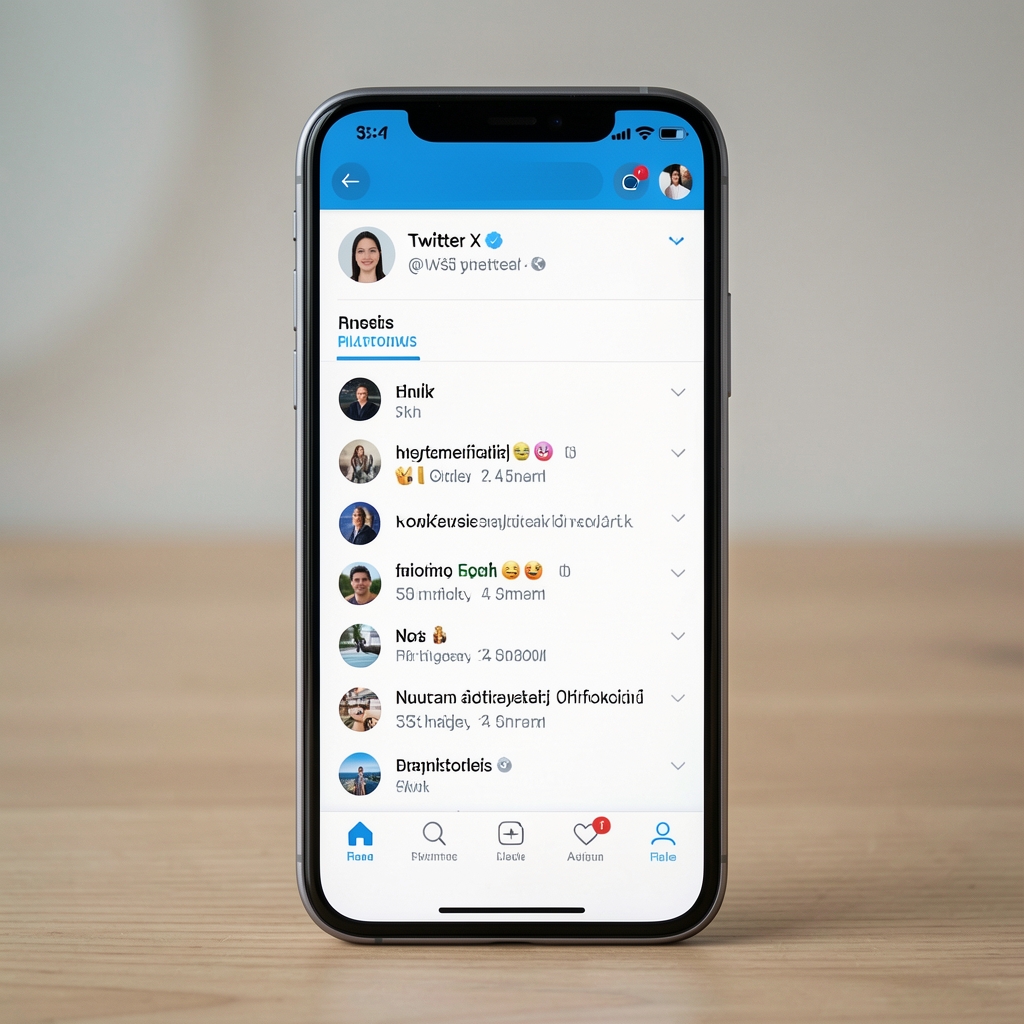 Ekran pametnog telefona s aplikacijom X (bivši Twitter) i analizom novih funkcija platforme